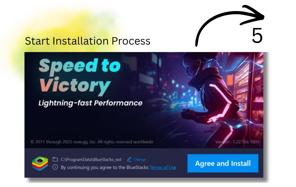 BlueStacks Application Installation Starts