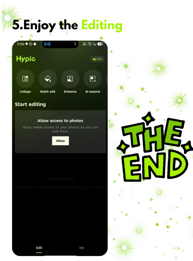 Step 5 : Now app is ready for editing