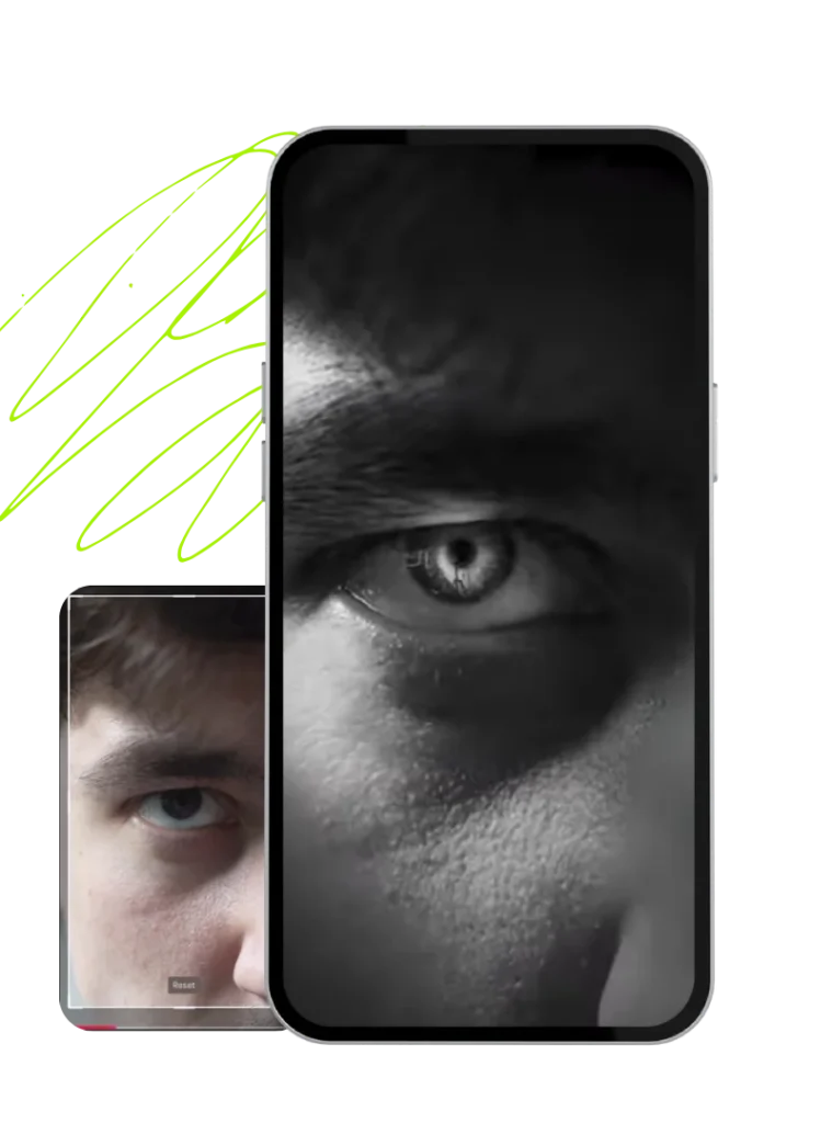 Adjust your eyes & eyebrows 