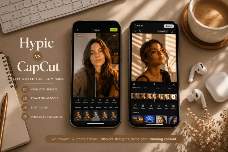 Hypic vs CapCut AI photo editor comparison 2025